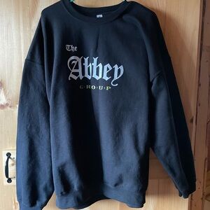 Gildan Black Sweatshirt with Abbey Group Design